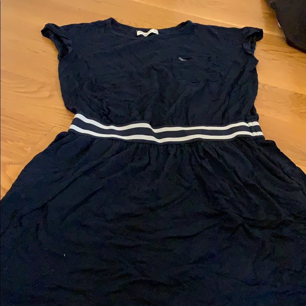 A dark blue dress